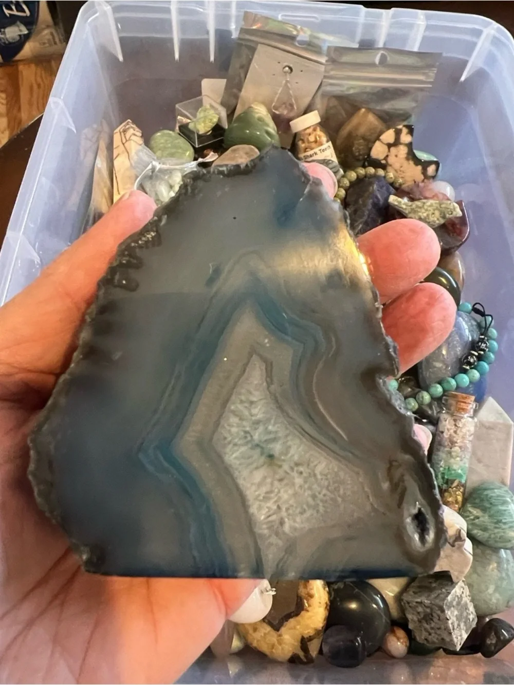 Huge Mystery Crystal Gemstone At Least 1Lb Scoop NWOT